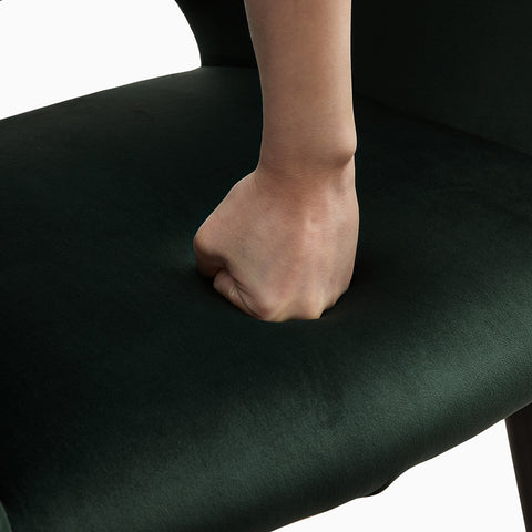 Ofcasa Graue Samt Esszimmerstühle gepolstert Akzentsessel 2 Stück ofcasafurniture DE