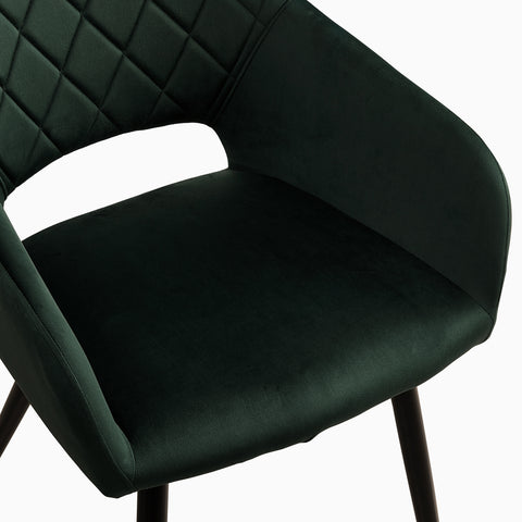 Ofcasa Graue Samt Esszimmerstühle gepolstert Akzentsessel 2 Stück ofcasafurniture DE