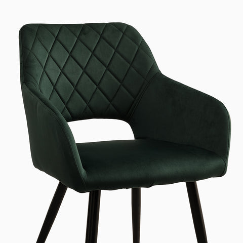 Ofcasa Graue Samt Esszimmerstühle gepolstert Akzentsessel 2 Stück ofcasafurniture DE