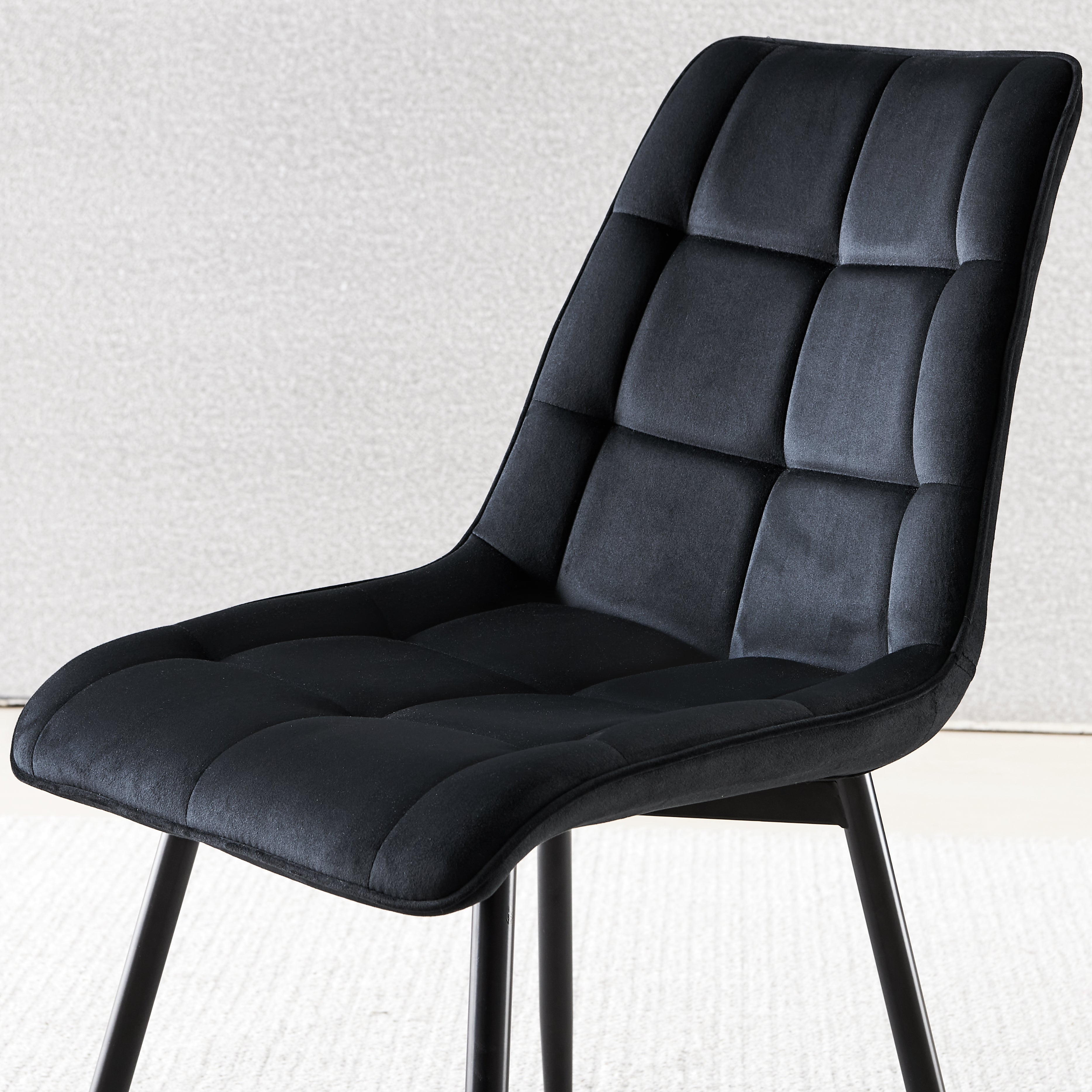Ofcasa Dunkelgraue Esszimmerstühle Luxuriöse Freizeitstühle aus Samtstoff 2 Stück ofcasafurniture DE