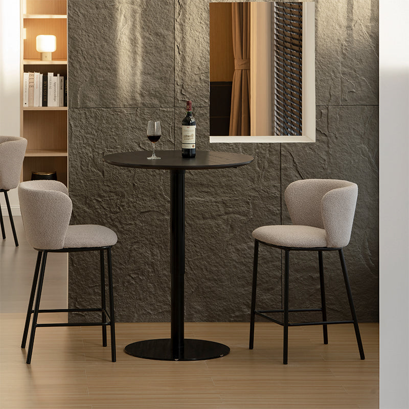 Barhocker "Karin" aus Holz und Metall mit bequemer Sitzpolsterung in verschiedenen Farben