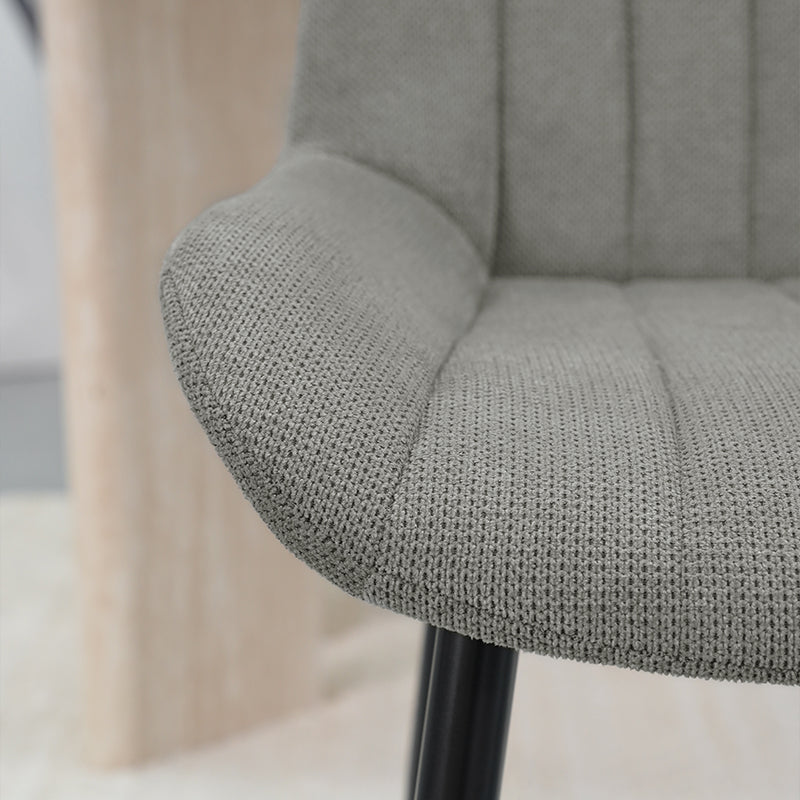 Designerstuhl Jarvis mit gepolstertem Sitz, Fußraste und industriellem Look für Esszimmer oder Küche