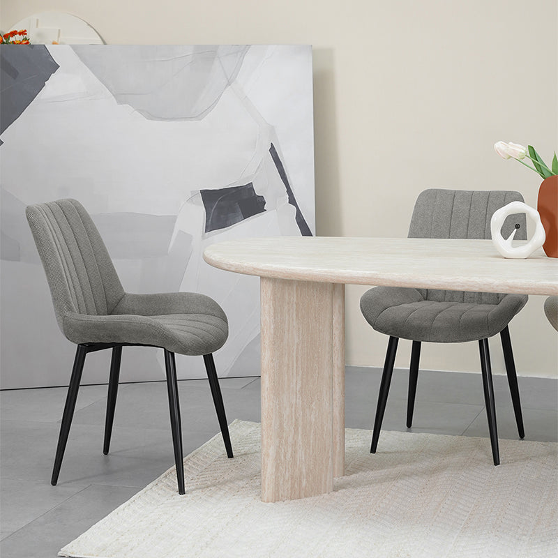 Designerstuhl Jarvis mit gepolstertem Sitz, Fußraste und industriellem Look für Esszimmer oder Küche