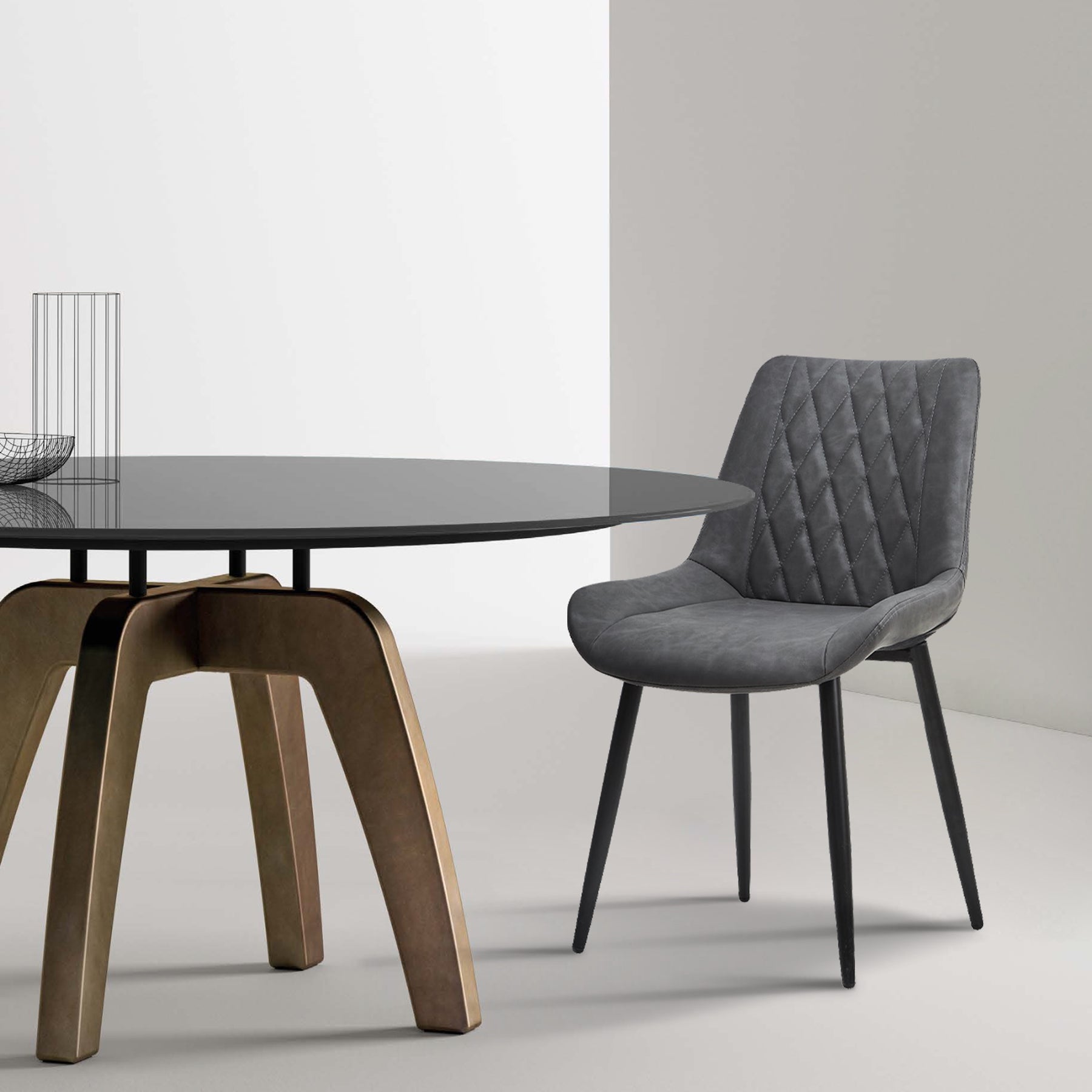 Kunstlederstuhl, Ofcasa Esszimmerstuhl,Ofcasa Kunstlederstuhl,Klassischer Lederspeisestuhl, Esszimmerstuhl grün,Esszimmerstuhl braun,Wohnaccessoires,Möbel,Küchenmöbel