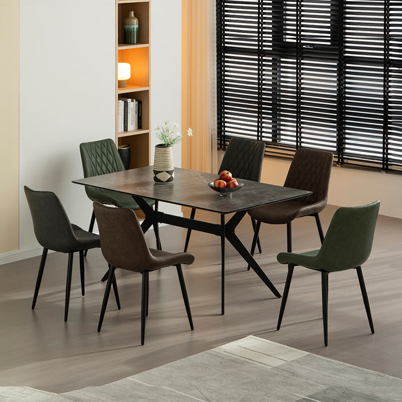 Kunstlederstuhl, Ofcasa Esszimmerstuhl,Ofcasa Kunstlederstuhl,Klassischer Lederspeisestuhl, Esszimmerstuhl grün,Esszimmerstuhl braun,Wohnaccessoires,Möbel,Küchenmöbel