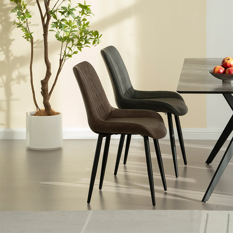 Kunstlederstuhl, Ofcasa Esszimmerstuhl,Ofcasa Kunstlederstuhl,Klassischer Lederspeisestuhl, Esszimmerstuhl grün,Esszimmerstuhl braun,Wohnaccessoires,Möbel,Küchenmöbel