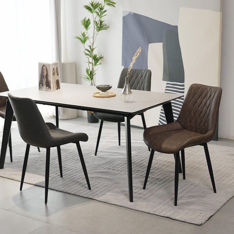 Kunstlederstuhl, Ofcasa Esszimmerstuhl,Ofcasa Kunstlederstuhl,Klassischer Lederspeisestuhl, Esszimmerstuhl grün,Esszimmerstuhl braun,Wohnaccessoires,Möbel,Küchenmöbel