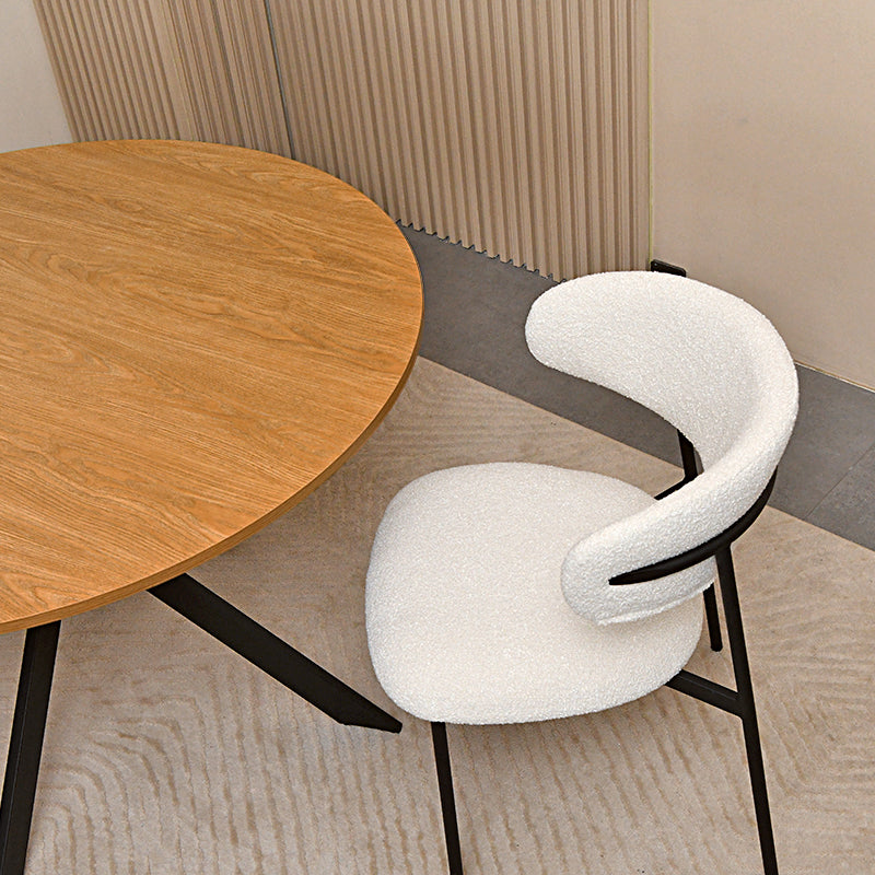 OFCASA Tilly runder Esstisch mit 120 cm Durchmesser und X-förmigen Metallbeinen in Holzoptik – perfekt für Küche oder Esszimmer