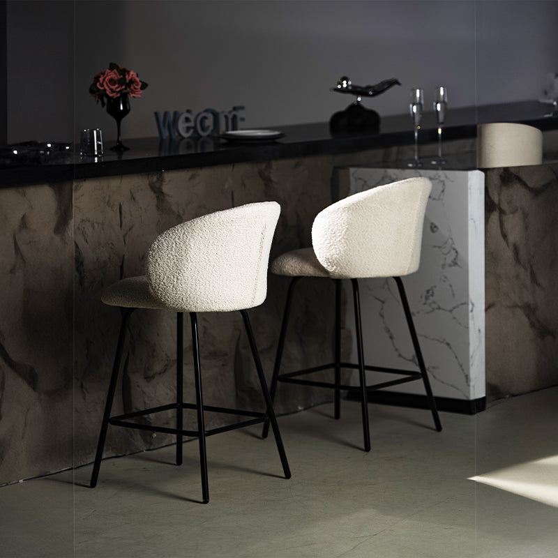 Ofcasa Barhocker mit Lehne Yasin creme