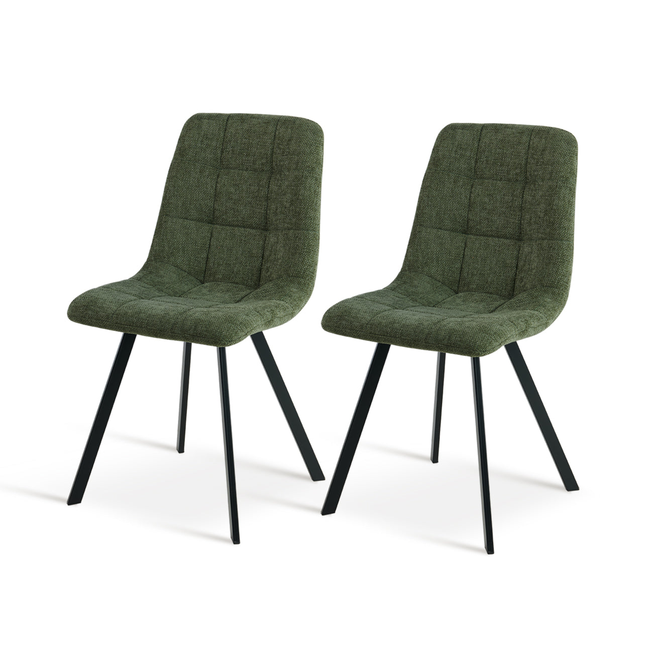 High-quality textured fabric upholstery on Aoife dining chair with double-stitched seams for durability