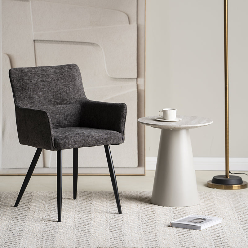 Moderner OFCASA Kaya Stuhl mit grazilen Armlehnen und Metallgestell – skandinavisches Design