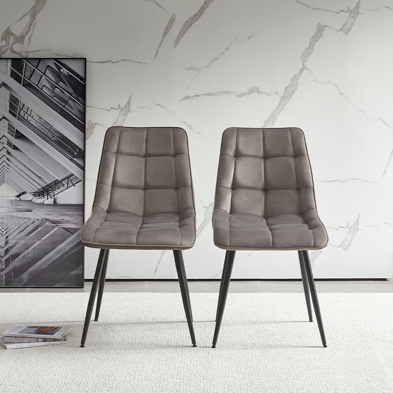 Ofcasa Dunkelgraue Esszimmerstühle Luxuriöse Freizeitstühle aus Samtstoff 2 Stück ofcasafurniture DE