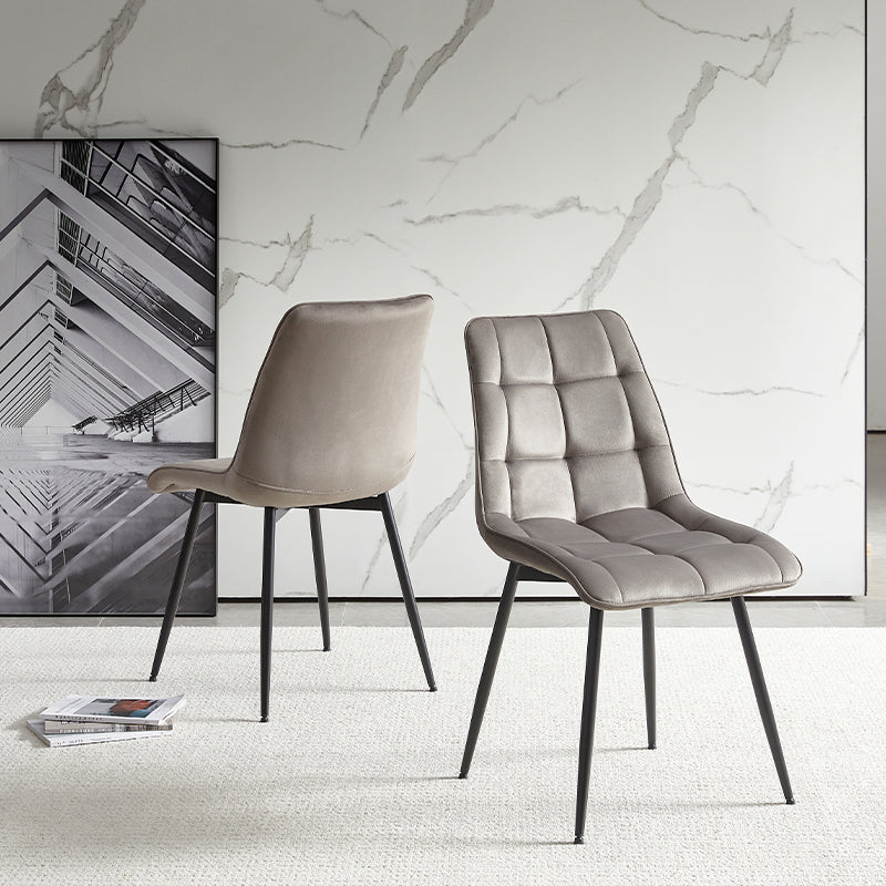 Ofcasa Dunkelgraue Esszimmerstühle Luxuriöse Freizeitstühle aus Samtstoff 2 Stück ofcasafurniture DE
