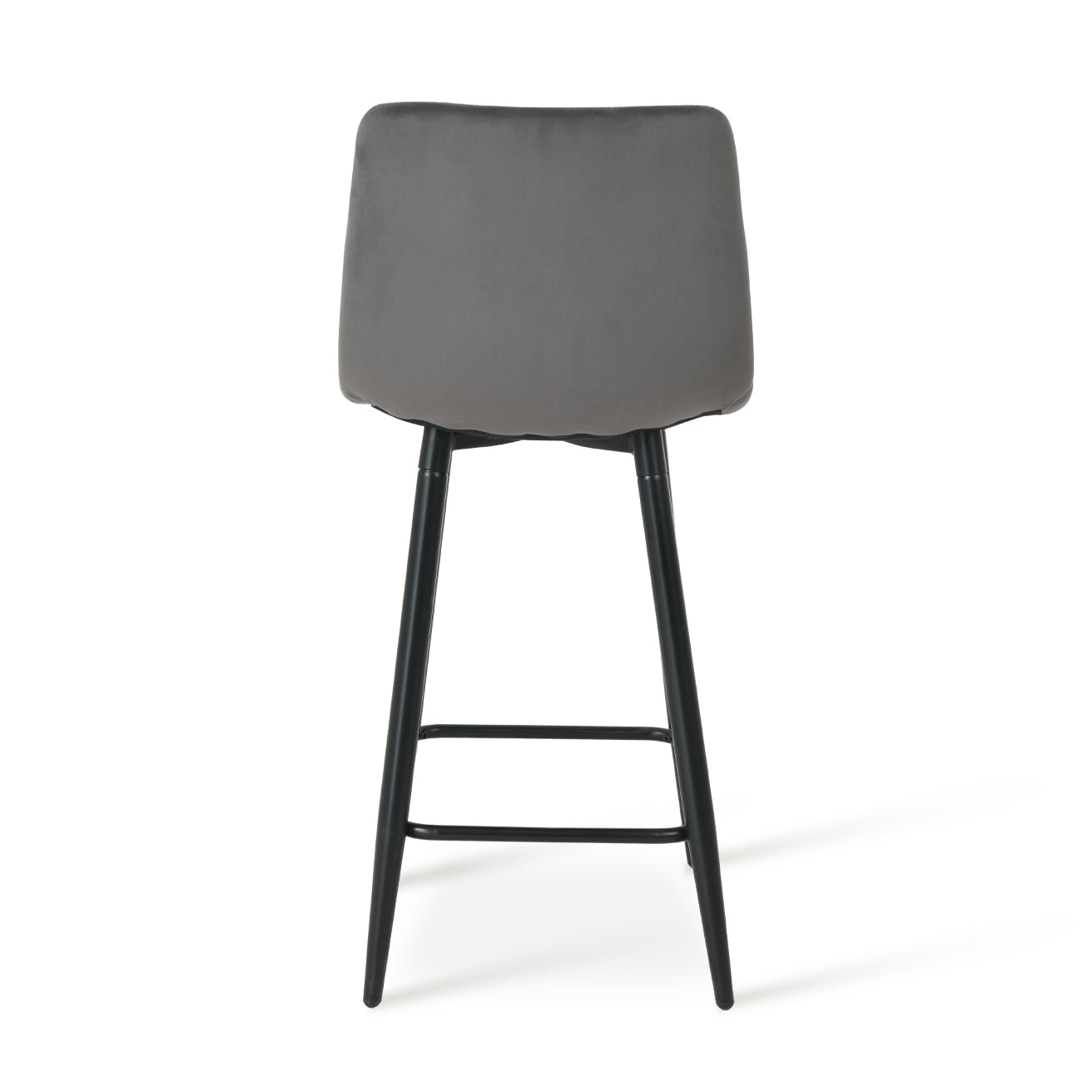 2er Set Ofcasa Grauer Samt Lounge Barstuhl Barhocker mit quadratischem Gitter Ofcasafurniture DE