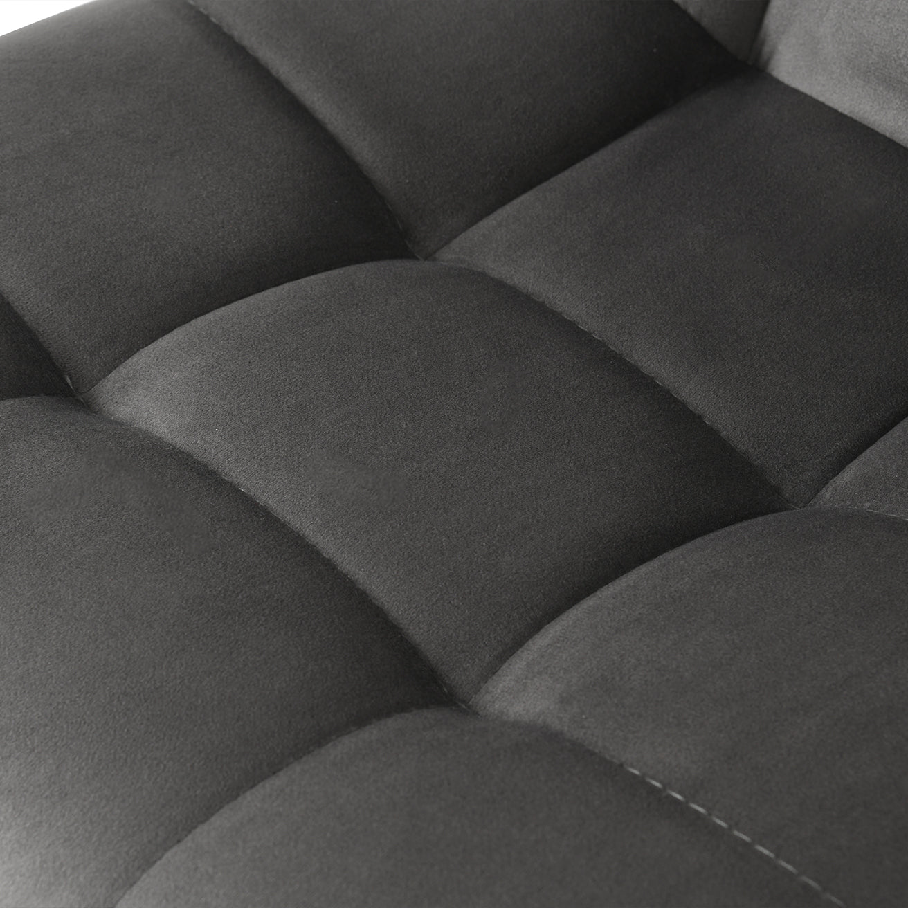 2er Set Ofcasa Grauer Samt Lounge Barstuhl Barhocker mit quadratischem Gitter Ofcasafurniture DE