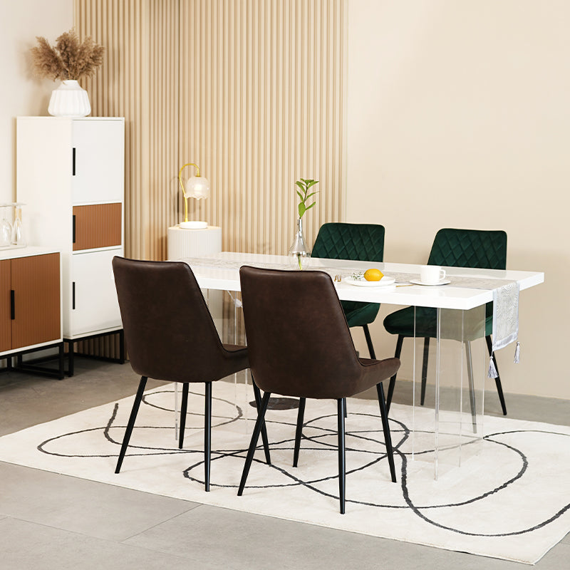2er-Set Ofcasa Esszimmerstuhl mit hoher Rückenlehne und Rautengittermuster ofcasafurniture DE