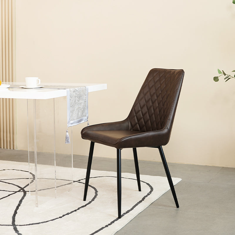 2er-Set Ofcasa Esszimmerstuhl mit hoher Rückenlehne und Rautengittermuster ofcasafurniture DE