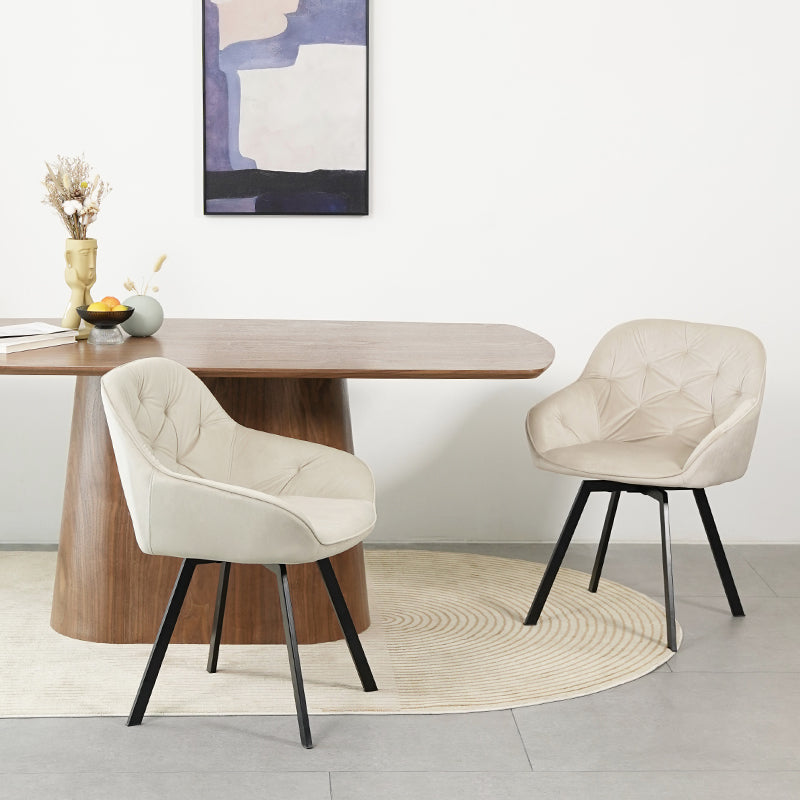 2er-Set Ofcasa Samt-Drehstühle mit 360-Grad-Drehteller Ofcasafurniture DE