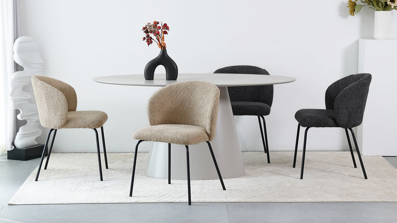 Ofcasa Braun PU-Leder Esszimmer Stühle gepolstert Akzent Sessel Restaurants Wohnzimmer 2 Stück