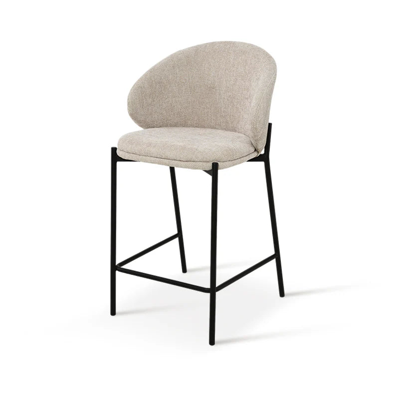 Barhocker Bard [1er-Set] [Leinenoptik-Stoff] [65 cm]