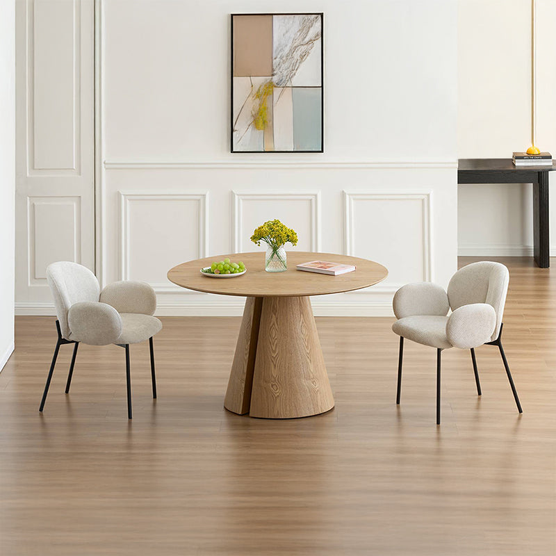 Runder Esstisch Isabeau und 4 Armlehnenstuhl Harlow [Esszimmerset] Ofcasafurniture DE