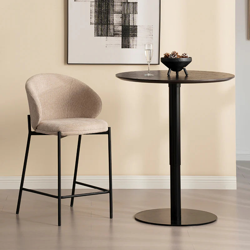 Barhocker Bard [1er-Set] [Leinen Stoff] [65 cm]