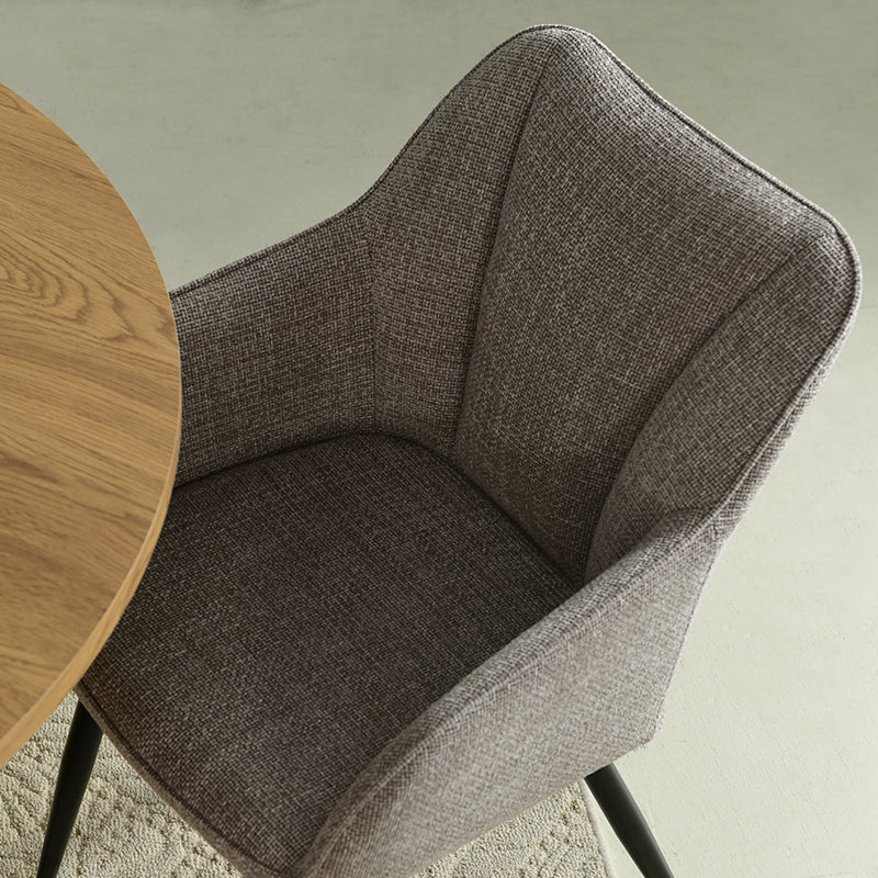 Runder Esstisch Verónica und 4 Esszimmerstühle Sienna Garden [Esszimmerset]