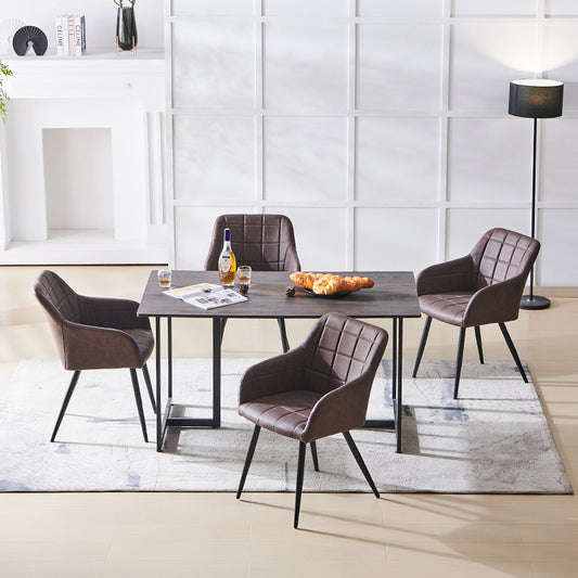2 Stück Ofcasa PU-Leder Esszimmer Stühle gepolstert Akzent Sessel Restaurants Wohnzimmerstühle ofcasafurniture DE