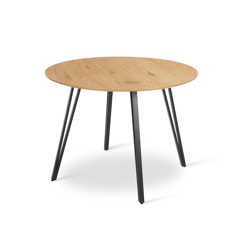 Runder Esstisch Fareeha [Schwarzes Holz] [100 cm] Ofcasafurniture DE