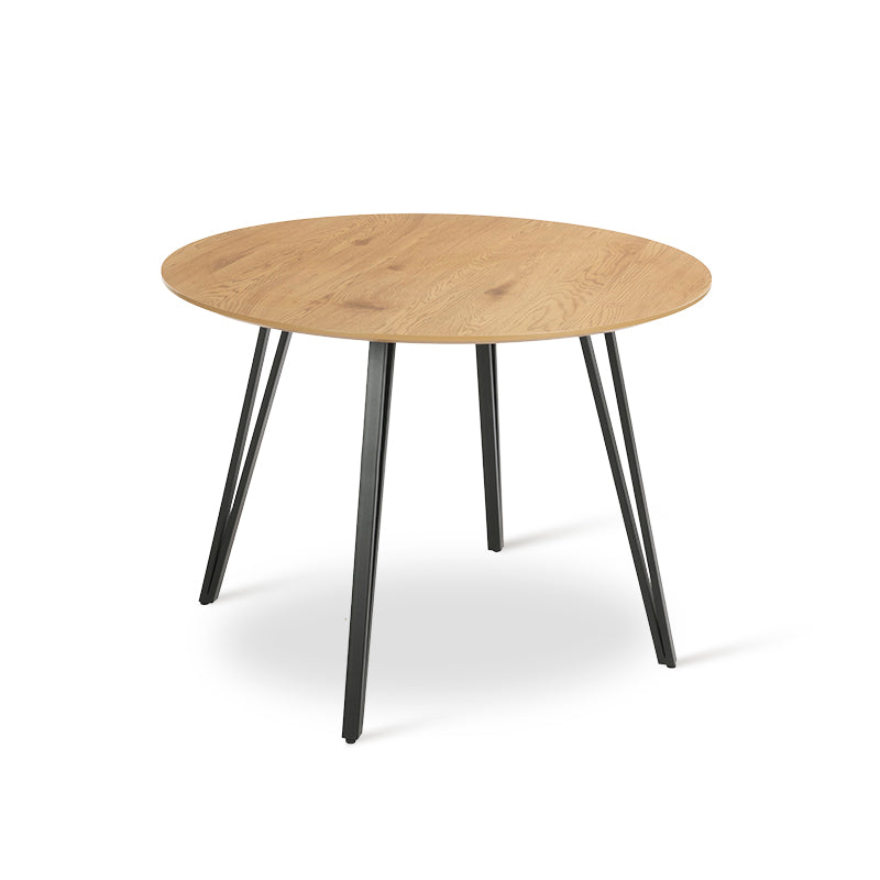 Runder Esstisch Fareeha [Schwarzes Holz] [100 cm] Ofcasafurniture DE
