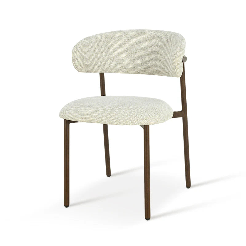 Esszimmerstuhl Zahra S [2er Set] [Leinen-Stoff]  [⌀ 2.5 cm] Ofcasafurniture DE