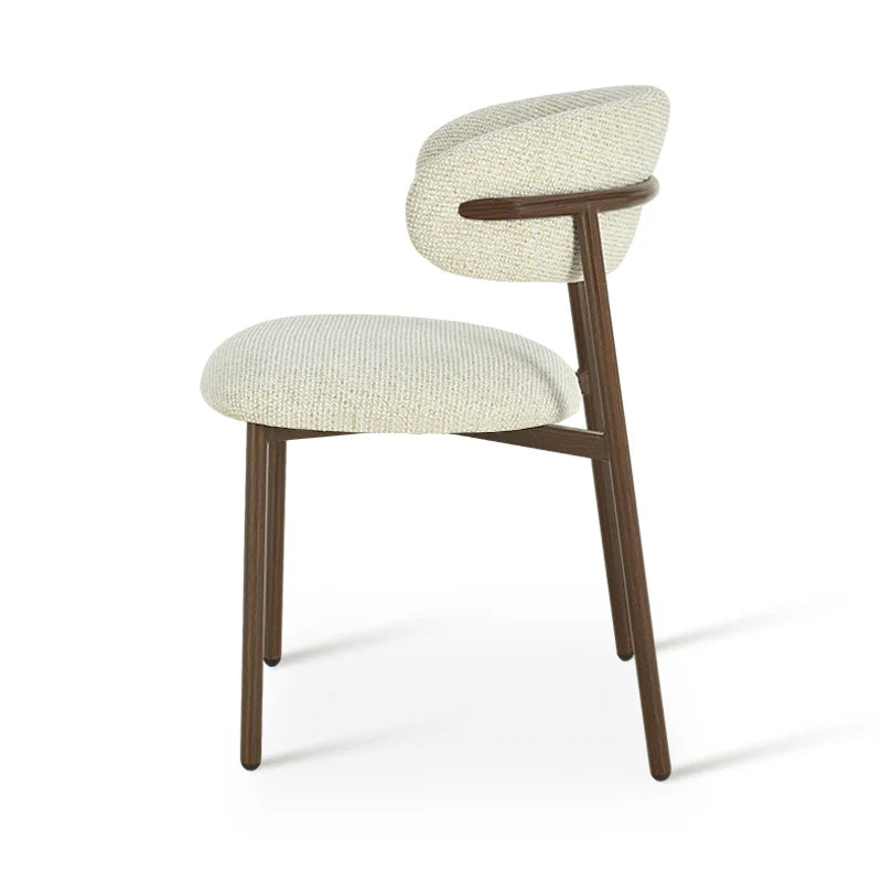 Esszimmerstuhl Zahra S [2er Set] [Leinen-Stoff]  [⌀ 2.5 cm] Ofcasafurniture DE