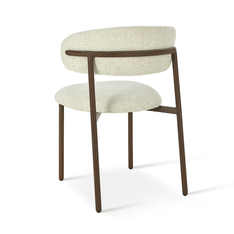 Esszimmerstuhl Zahra S [2er Set] [Leinen-Stoff]  [⌀ 2.5 cm] Ofcasafurniture DE