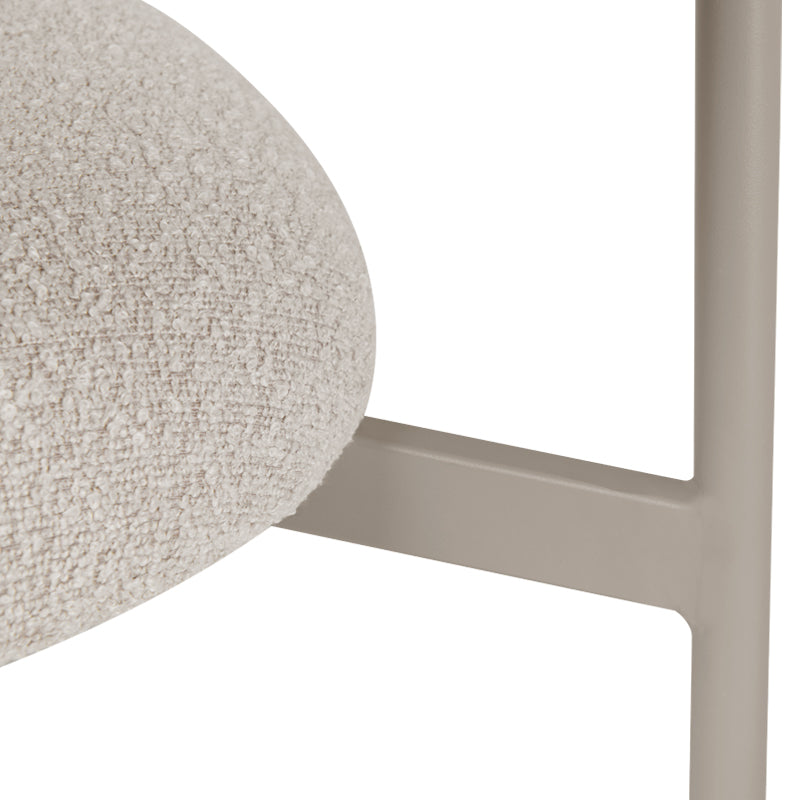 Esszimmerstuhl Zahra [2er Set] [Boucle-Stoff]  [⌀ 1.9 cm] Ofcasafurniture DE