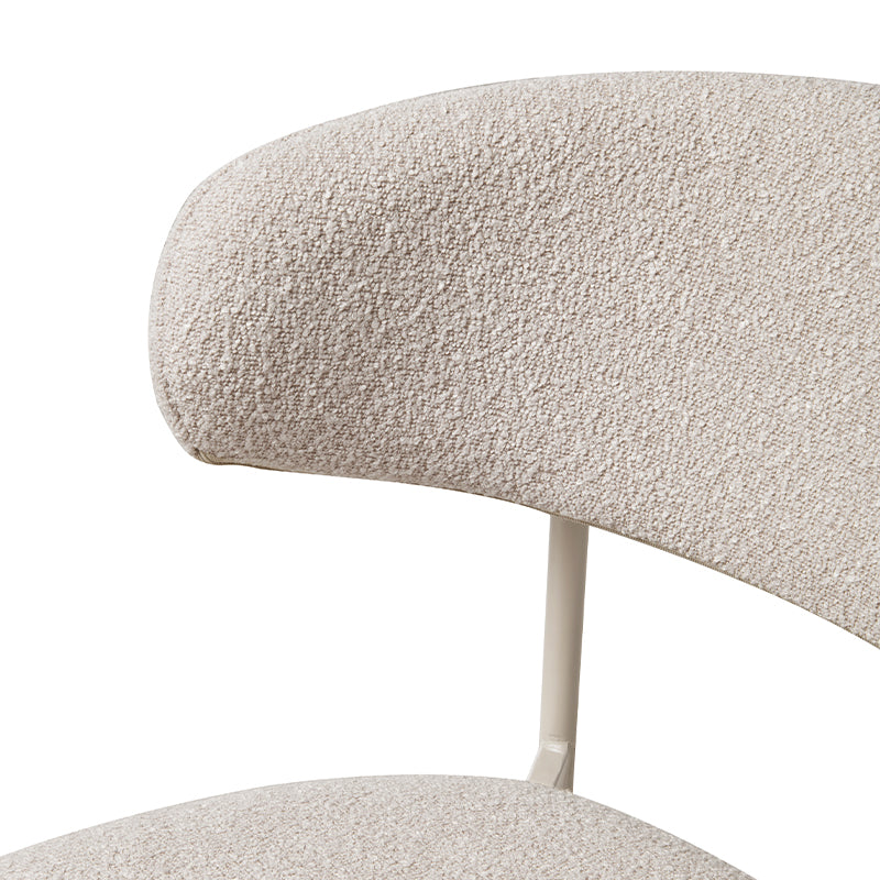 Esszimmerstuhl Zahra [2er Set] [Boucle-Stoff]  [⌀ 1.9 cm] Ofcasafurniture DE