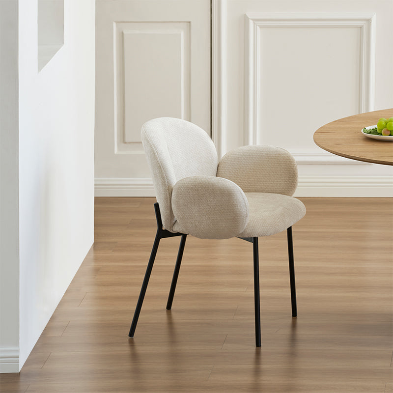 Runder Esstisch Isabeau und 4 Armlehnenstuhl Harlow [Esszimmerset] Ofcasafurniture DE