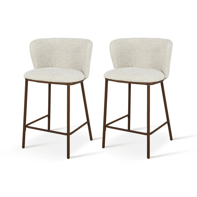 Barhocker Karin [2er Set] [Boucle-Stoff] [65 cm] Ofcasafurniture DE