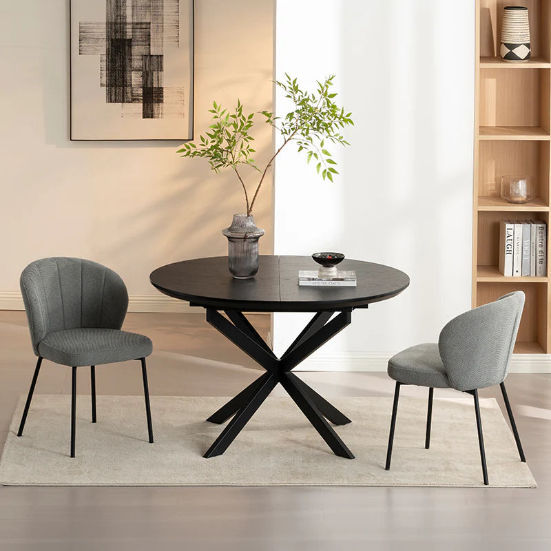 Ausziehbarer Runder Esstisch Beverly [120-160 cm] Ofcasafurniture DE