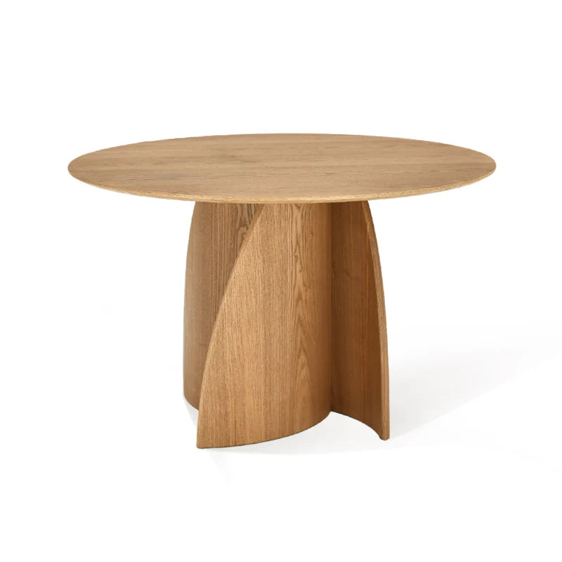 Runder Esstisch Gemma [Schwarz und Holz] [120 cm] Ofcasafurniture DE