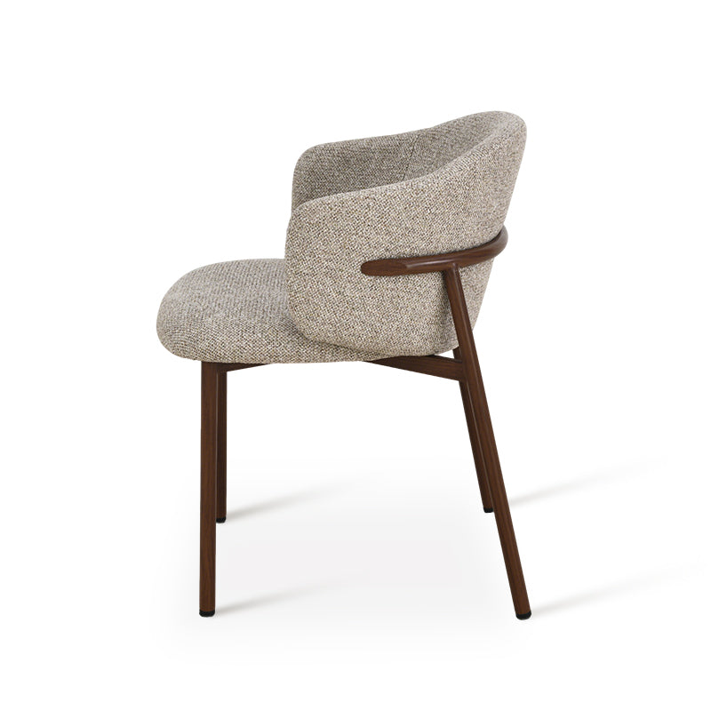 Esszimmerstühle Valda [2er Set] [Leinenoptik-Stoff]