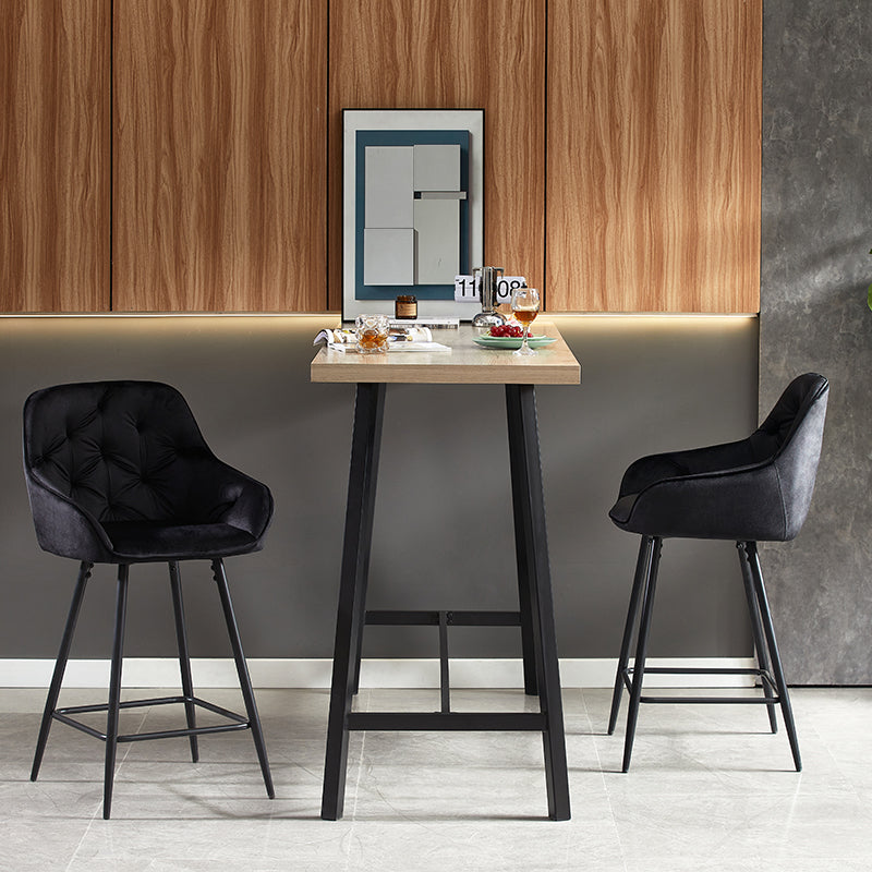 Moderner OFCASA Keaton Barhocker in Grau mit Kunstledersitz, schwarzem Metallgestell und Fußraste – ideal für Kücheninseln oder Home-Bars