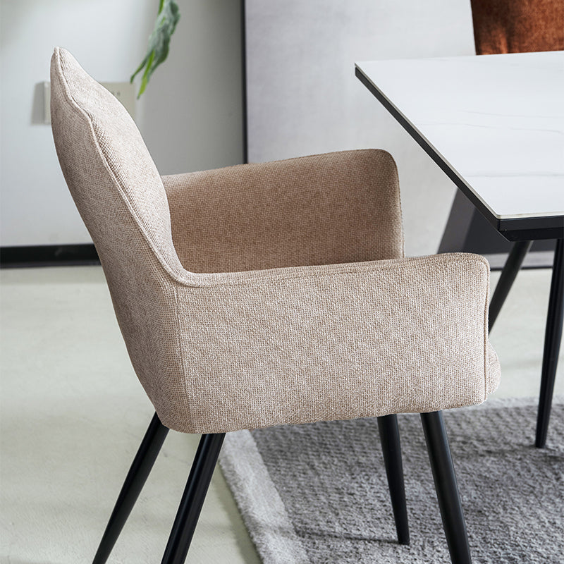 Moderner OFCASA Kaya Stuhl mit grazilen Armlehnen und Metallgestell – skandinavisches Design