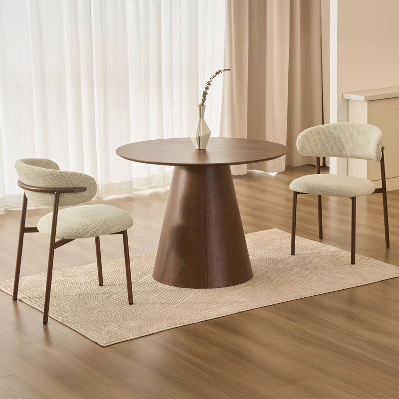 Runder Esstisch  Elowen  und 4 Esszimmerstühle  Zahra S  [Esszimmer-Set]