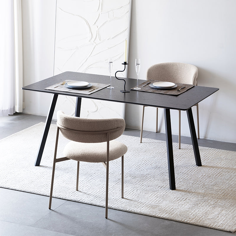 Esszimmerstuhl Zahra [2er Set] [Boucle-Stoff]  [⌀ 1.9 cm] Ofcasafurniture DE