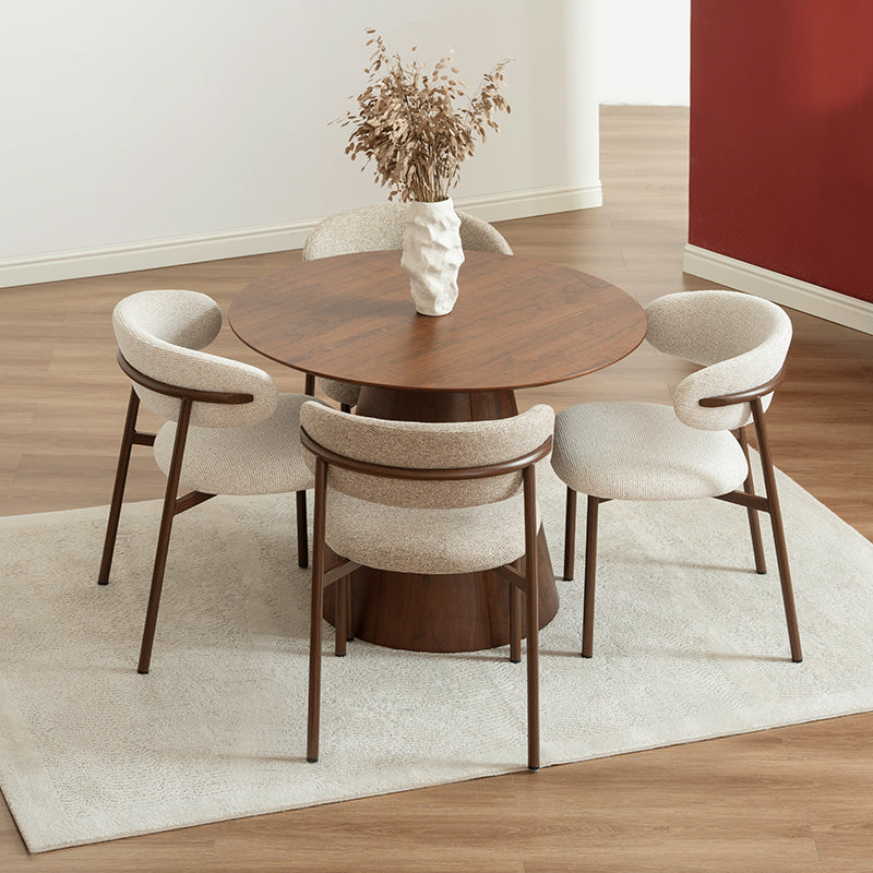 Esszimmerstuhl Zahra S [2er Set] [Leinen-Stoff]  [⌀ 2.5 cm]