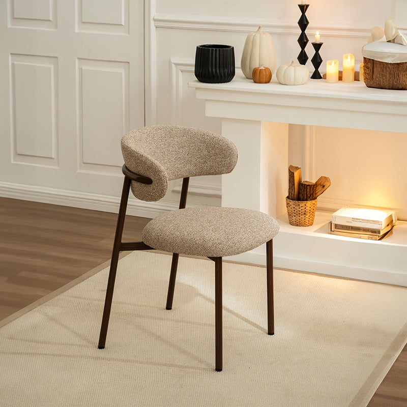 Esszimmerstuhl Zahra S [2er Set] [Leinen-Stoff]  [⌀ 2.5 cm]