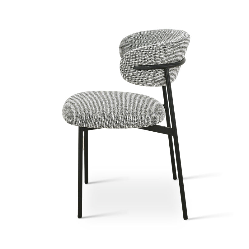 Esszimmerstuhl Zahra [2er Set] [Boucle-Stoff] [Leinenoptik-Stoff]  [⌀ 1.9 cm]