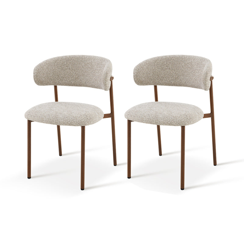 Esszimmerstuhl Zahra S [2er Set] [Leinenoptik-Stoff]  [⌀ 2.5 cm]