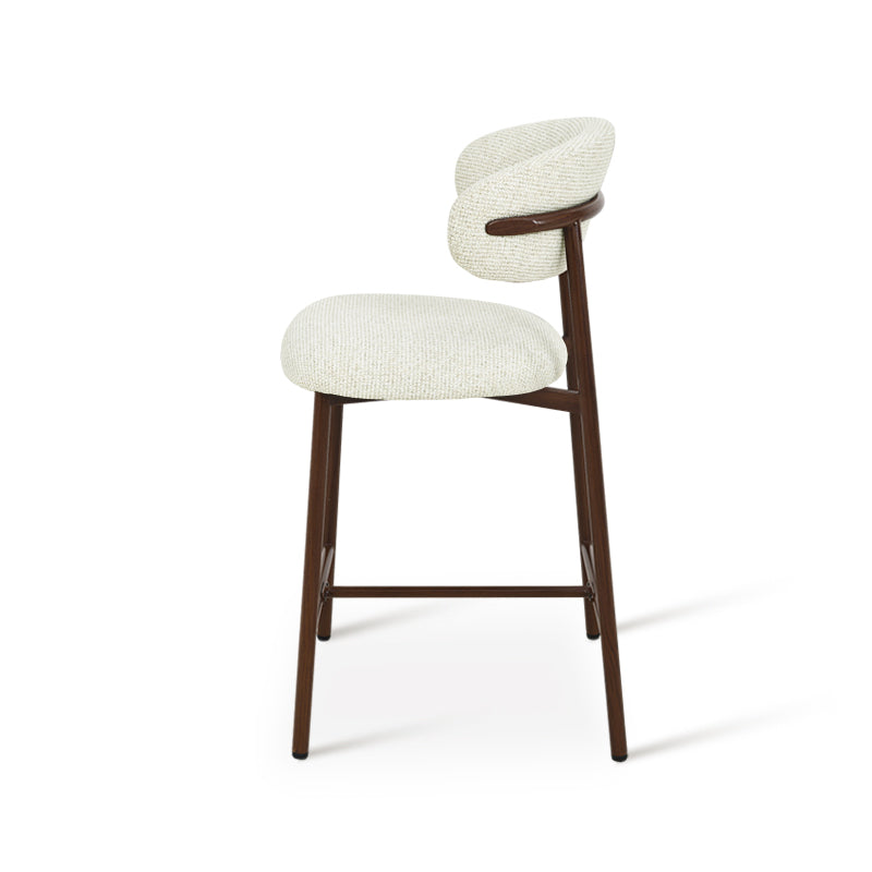 Zahra S Barhocker [2er-Set] [Leinenoptik-Stoff] [65 cm] [⌀ 2.5 cm]