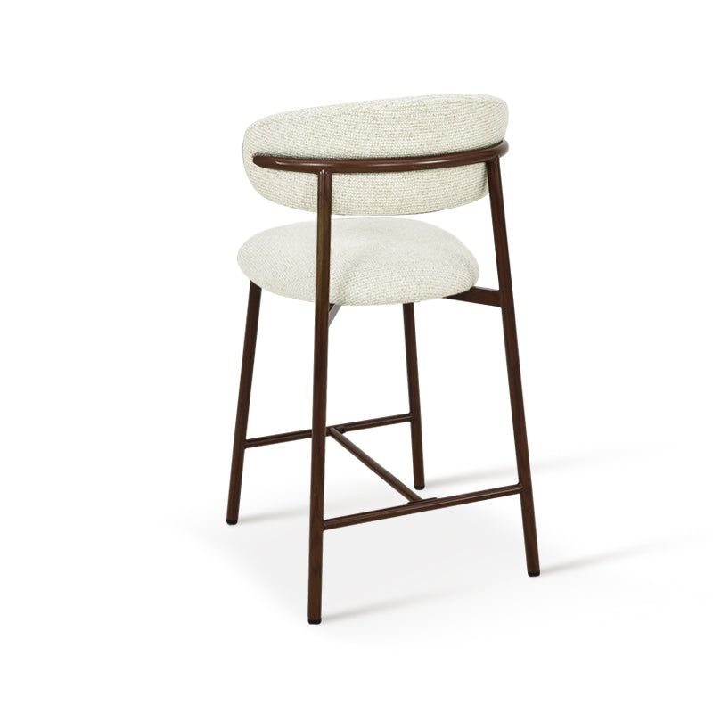 Zahra S Barhocker [2er-Set] [Leinenoptik-Stoff] [65 cm] [⌀ 2.5 cm]
